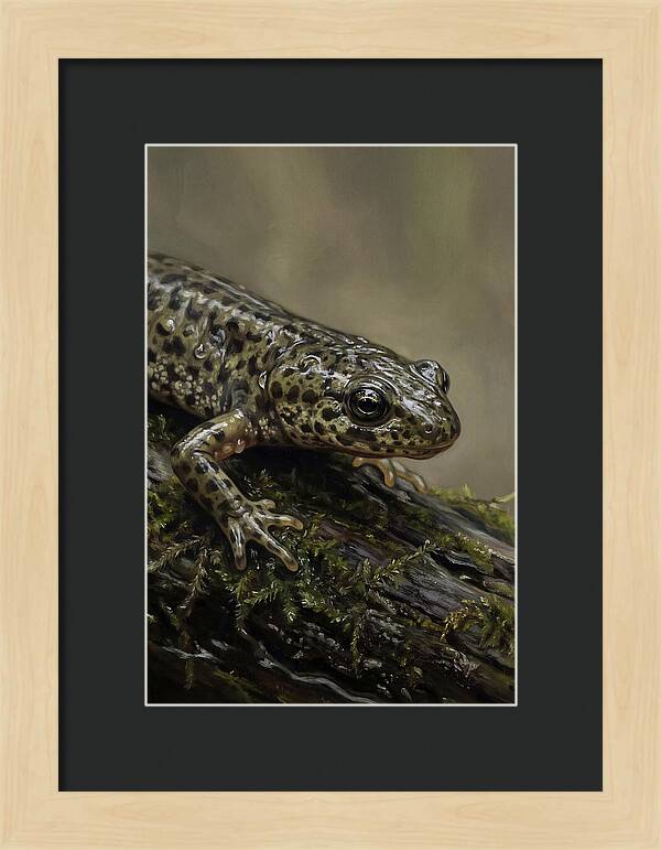 Newt Among Mossy Logs