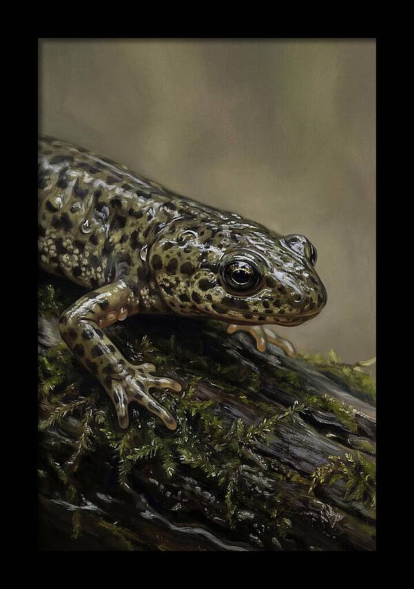 Newt Among Mossy Logs