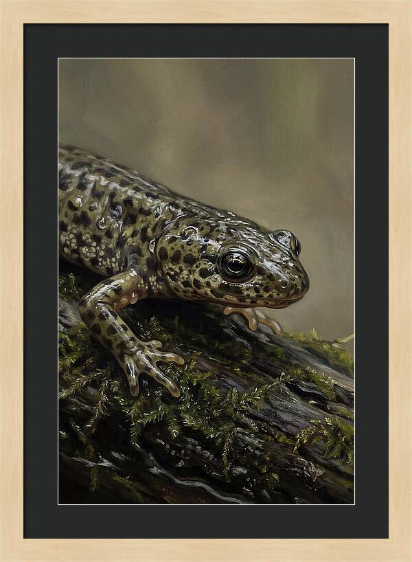 Newt Among Mossy Logs