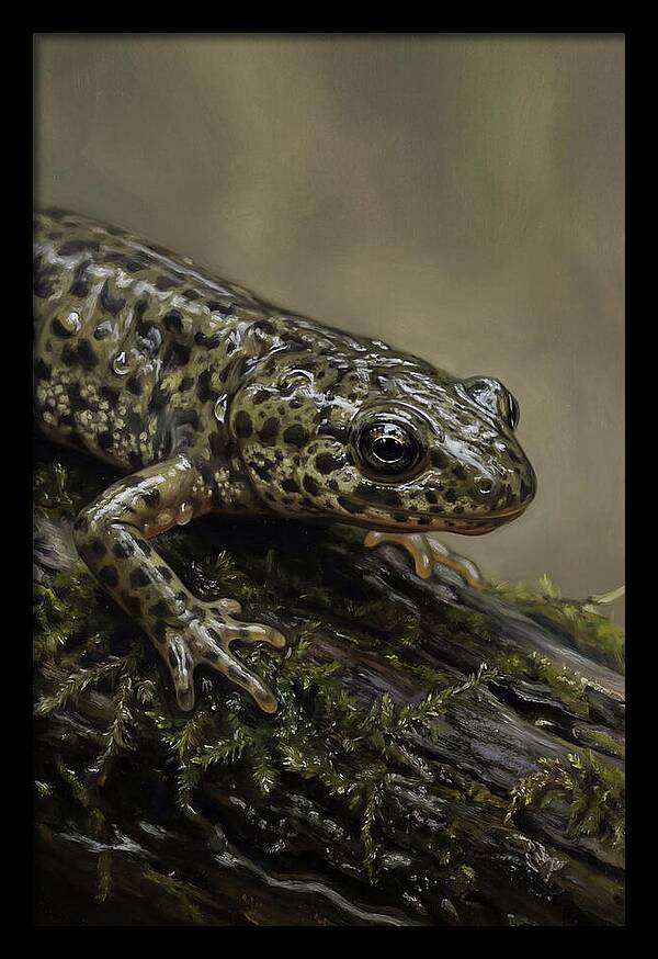 Newt Among Mossy Logs