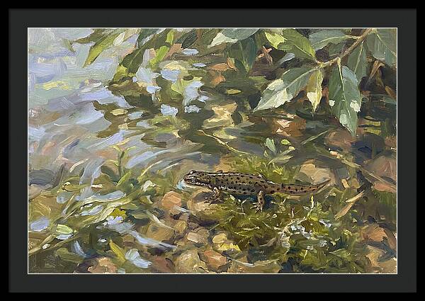 Newt Among Water Lilies
