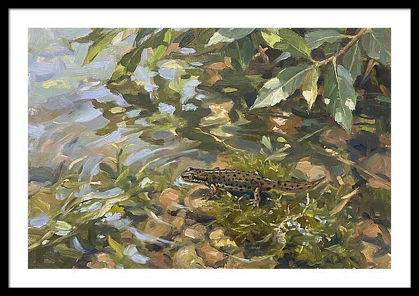 Newt Among Water Lilies