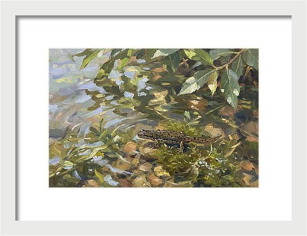 Newt Among Water Lilies