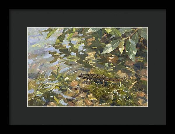 Newt Among Water Lilies