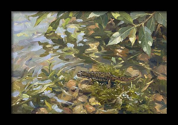 Newt Among Water Lilies