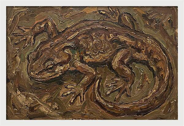 Newt In Expressionist Style