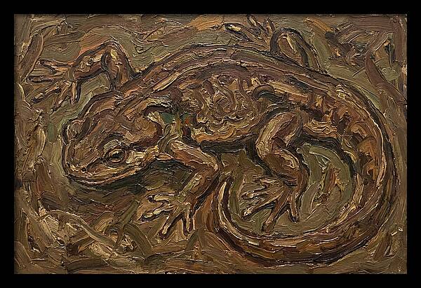 Newt In Expressionist Style