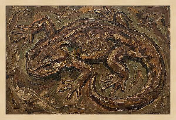 Newt In Expressionist Style