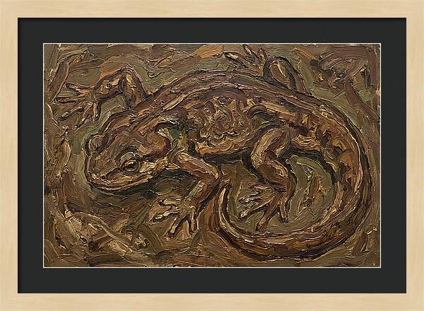 Newt In Expressionist Style