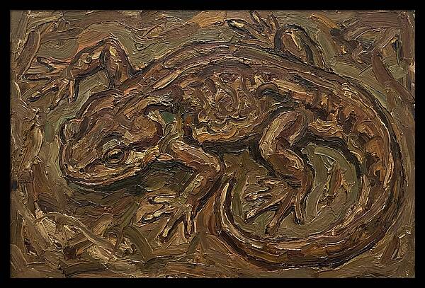 Newt In Expressionist Style
