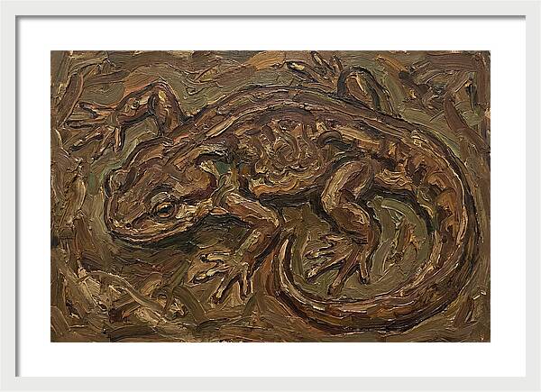 Newt In Expressionist Style