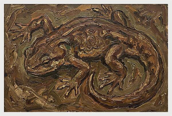 Newt In Expressionist Style