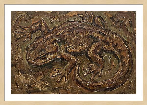 Newt In Expressionist Style