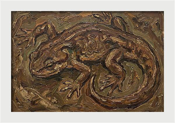 Newt In Expressionist Style