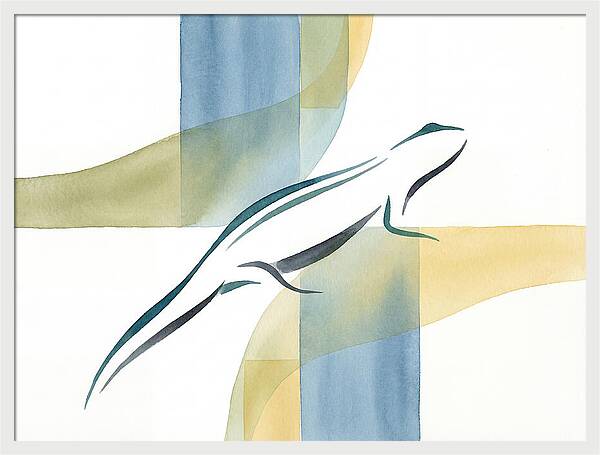 Newt In Minimalist Style