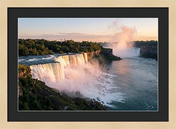 Niagara Falls At Golden Hour