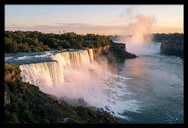 Niagara Falls At Golden Hour