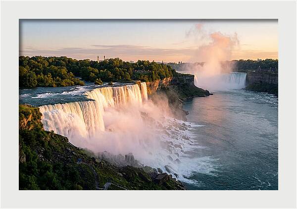 Niagara Falls At Golden Hour