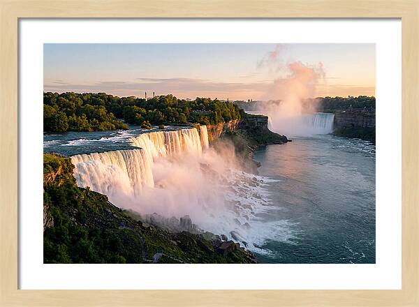 Niagara Falls At Golden Hour