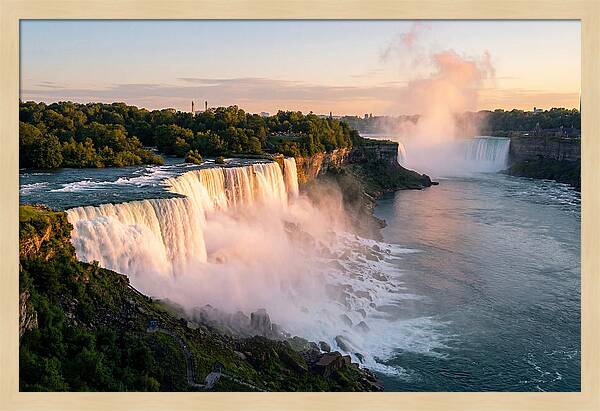 Niagara Falls At Golden Hour