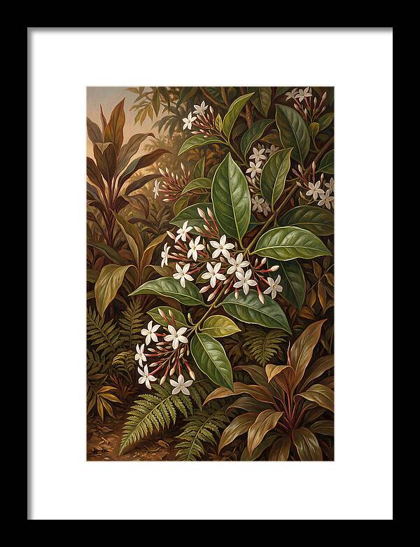Night Blooming Jasmine In Tropical Garden