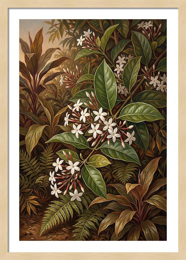 Night Blooming Jasmine In Tropical Garden