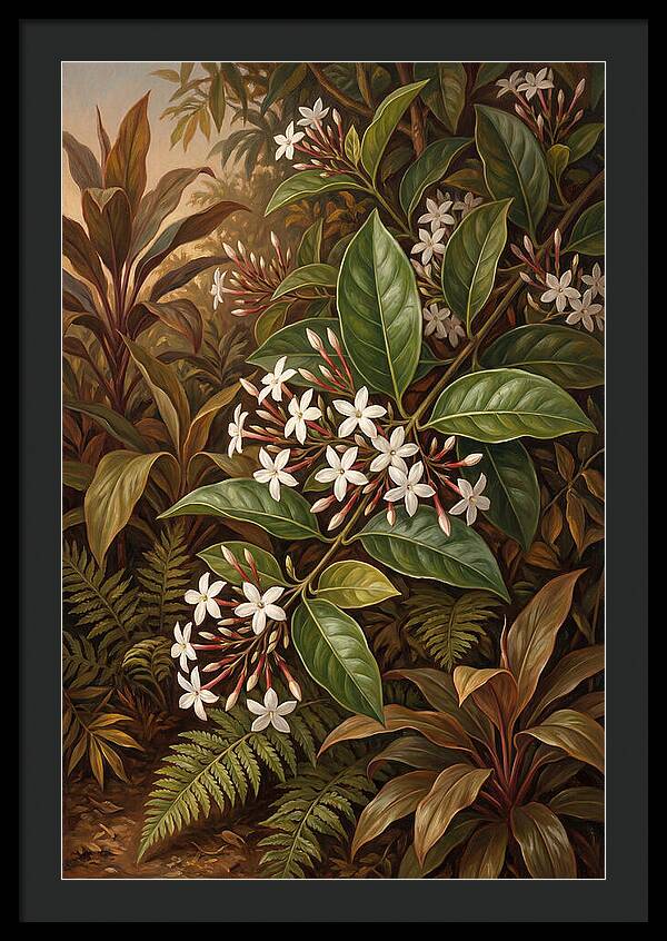 Night Blooming Jasmine In Tropical Garden