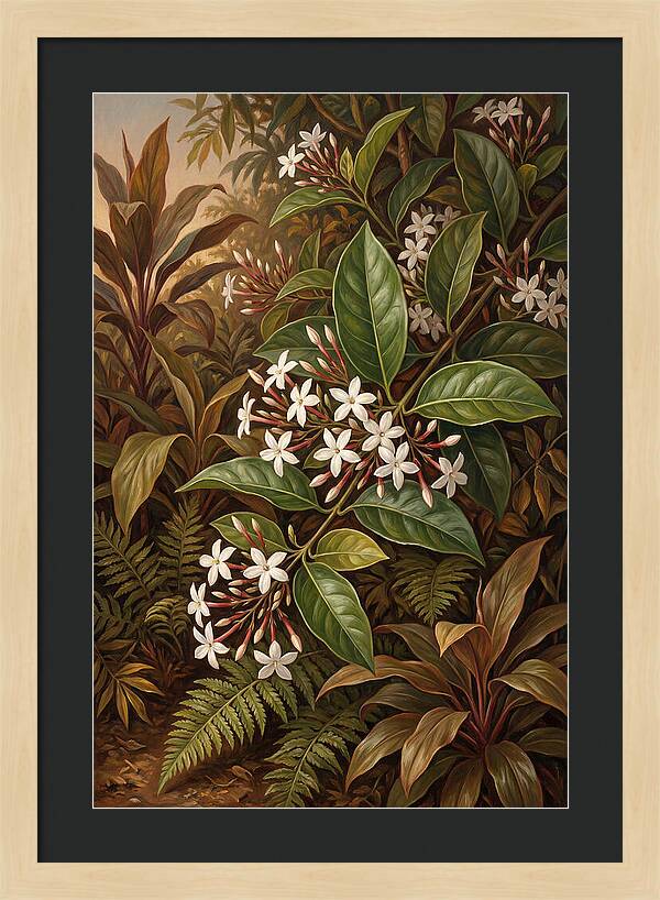 Night Blooming Jasmine In Tropical Garden