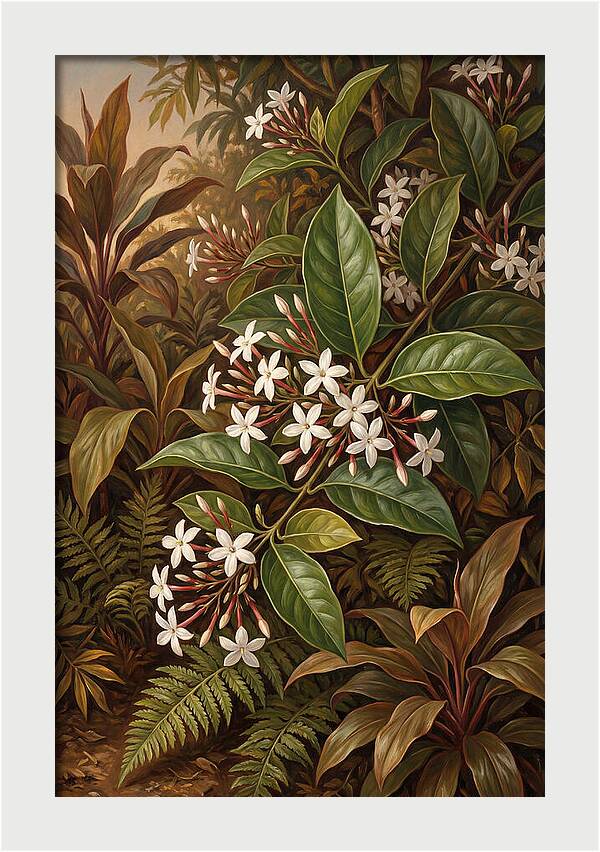 Night Blooming Jasmine In Tropical Garden