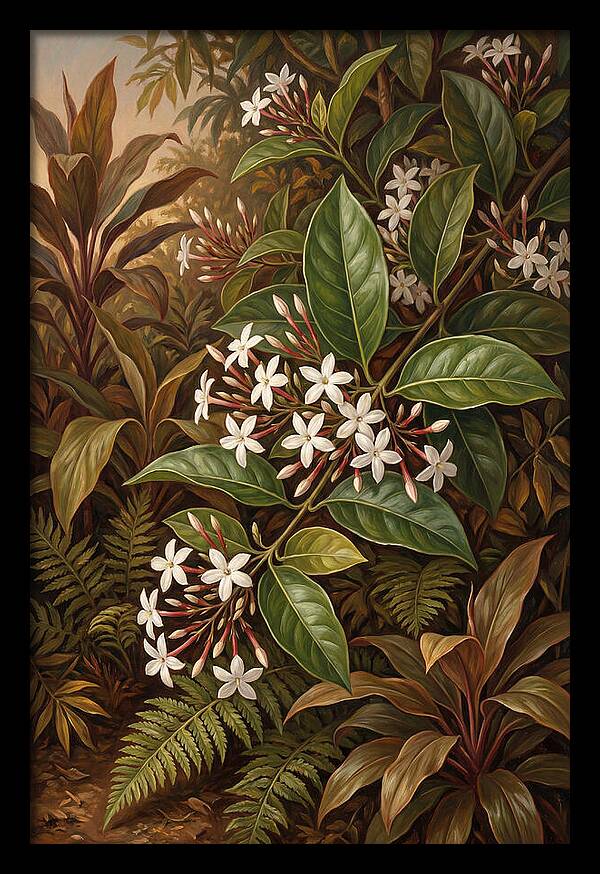 Night Blooming Jasmine In Tropical Garden
