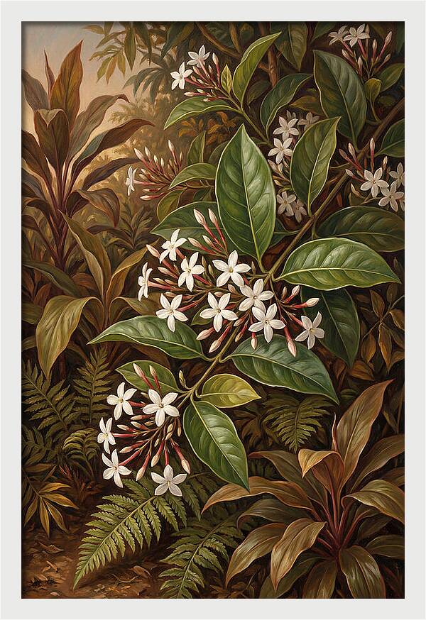 Night Blooming Jasmine In Tropical Garden