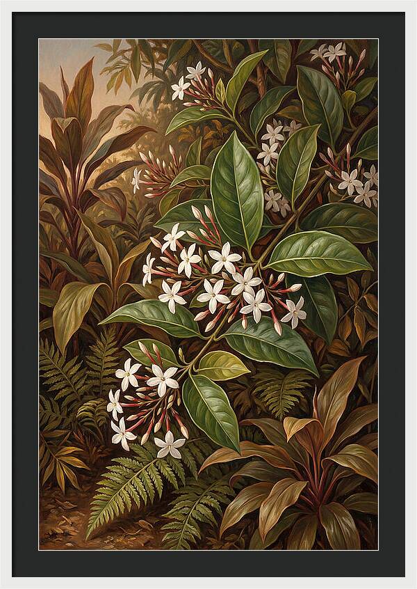 Night Blooming Jasmine In Tropical Garden
