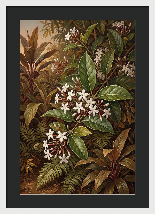 Night Blooming Jasmine In Tropical Garden