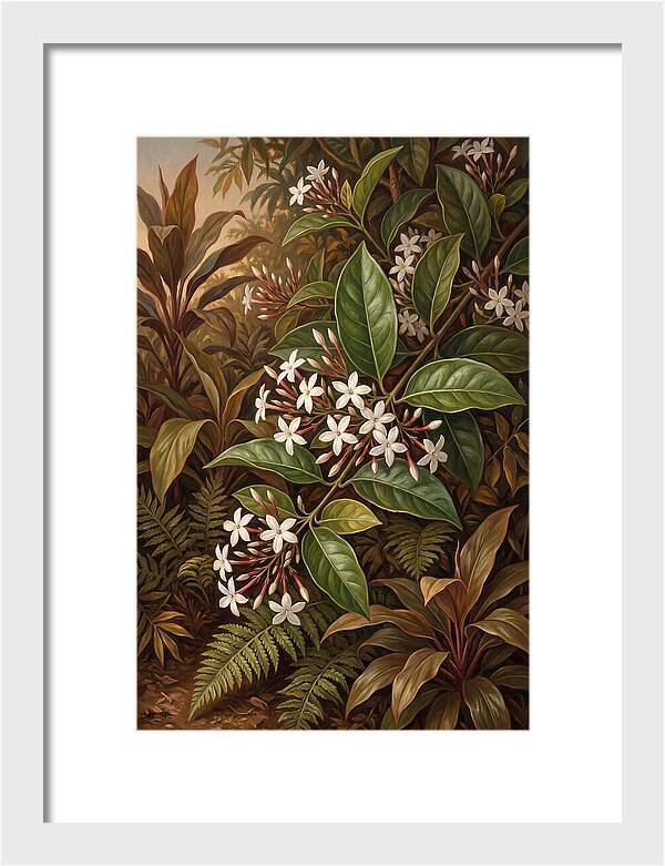 Night Blooming Jasmine In Tropical Garden