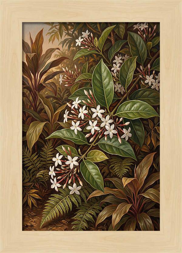 Night Blooming Jasmine In Tropical Garden