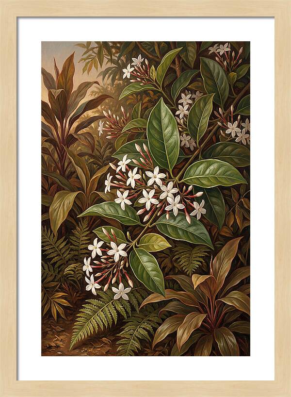 Night Blooming Jasmine In Tropical Garden