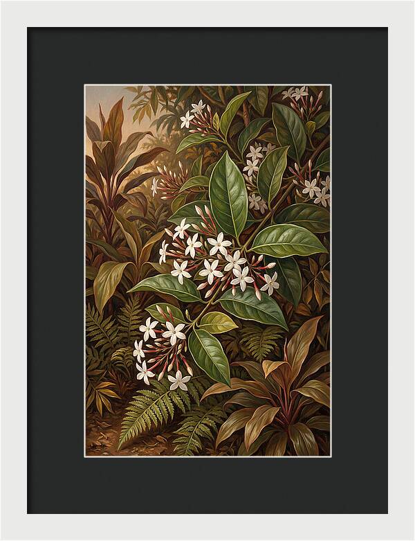 Night Blooming Jasmine In Tropical Garden