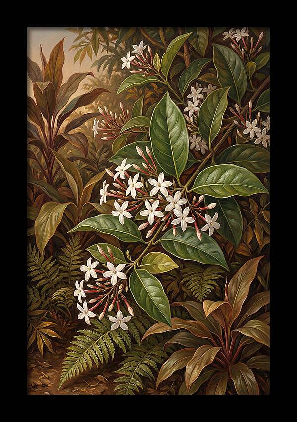 Night Blooming Jasmine In Tropical Garden