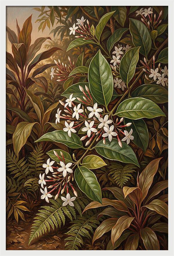Night Blooming Jasmine In Tropical Garden