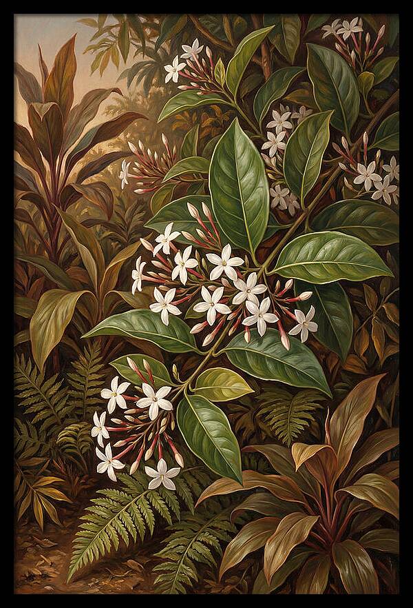 Night Blooming Jasmine In Tropical Garden