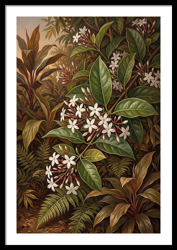 Night Blooming Jasmine In Tropical Garden