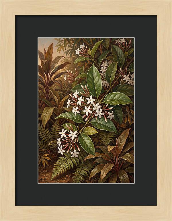 Night Blooming Jasmine In Tropical Garden