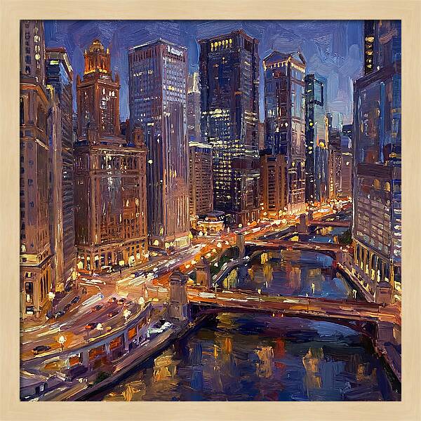 Night City Skyline At Dusk