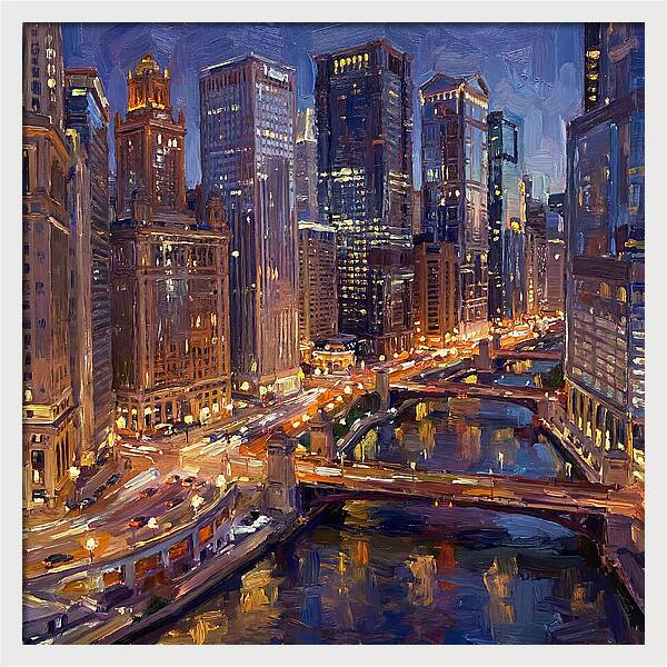 Night City Skyline At Dusk