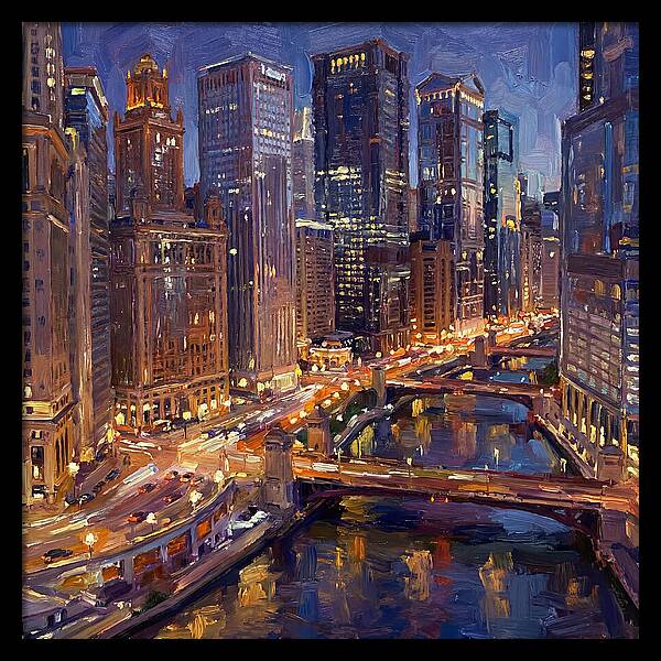 Night City Skyline At Dusk