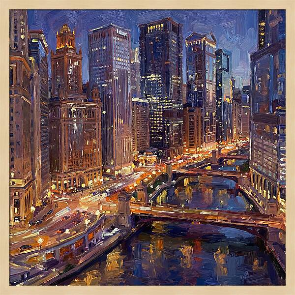 Night City Skyline At Dusk