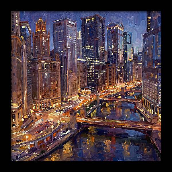 Night City Skyline At Dusk