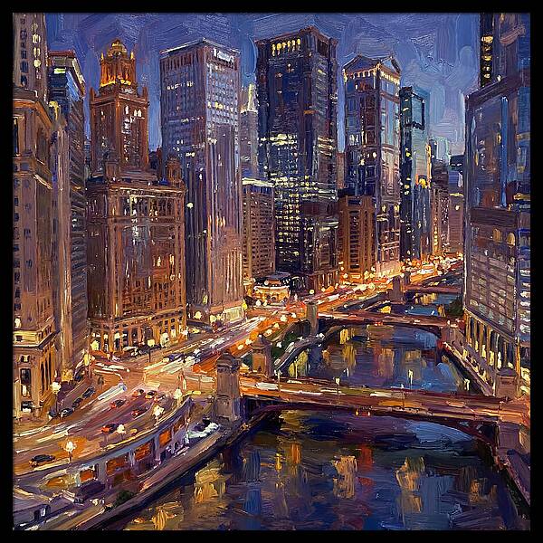 Night City Skyline At Dusk