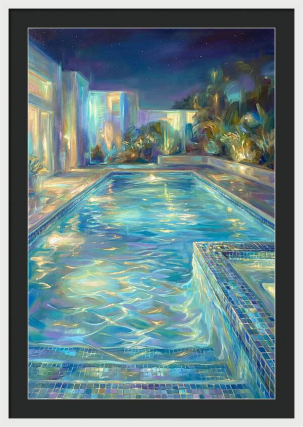 Night Pool Scene