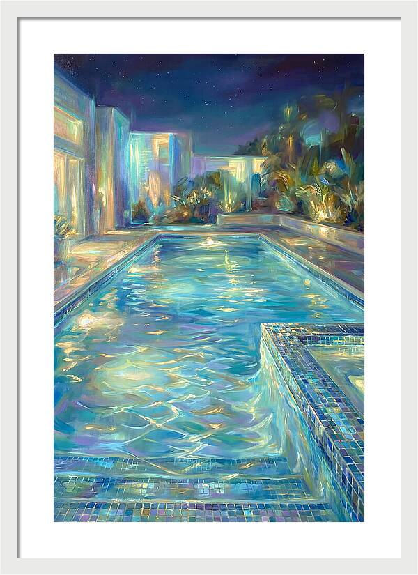 Night Pool Scene